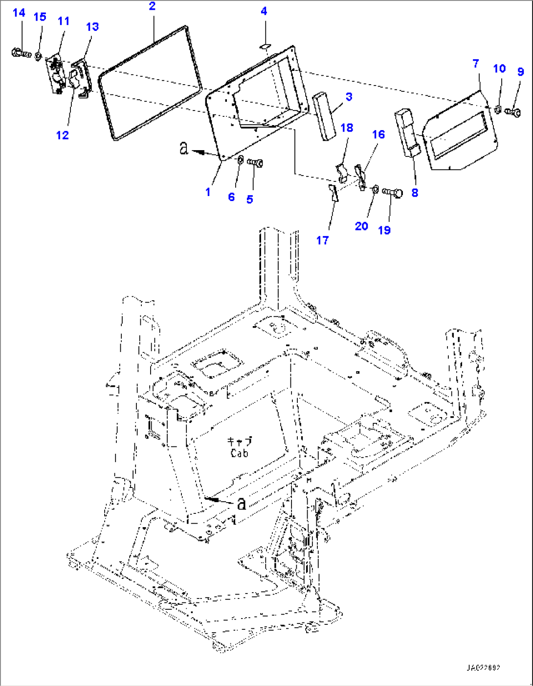 Cab, Floor Cover (#85001-)