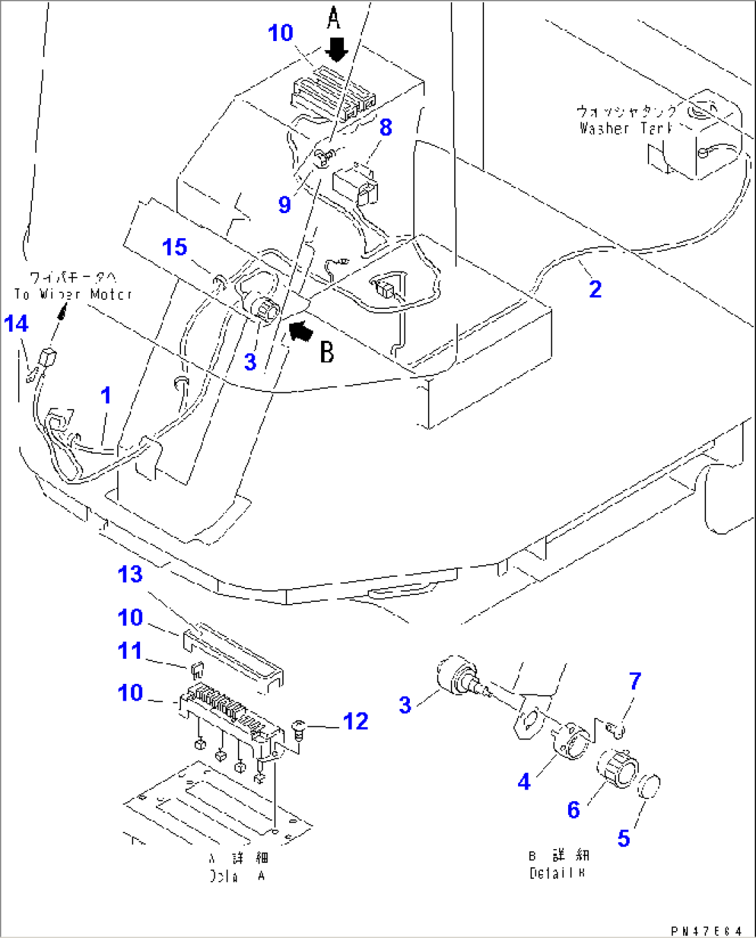 ELECTRICAL SYSTEM (CAB LINE) (WITH PIZZA HAT CAB)(#60001-)