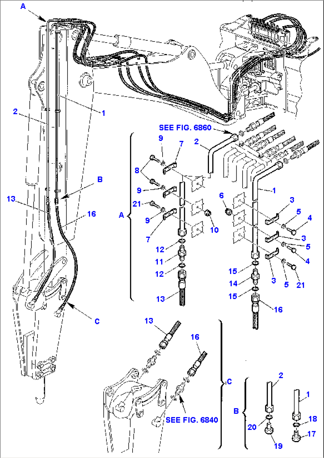 HAMMER HYDRAULIC PIPING WITH JIG ARM (2/2)
