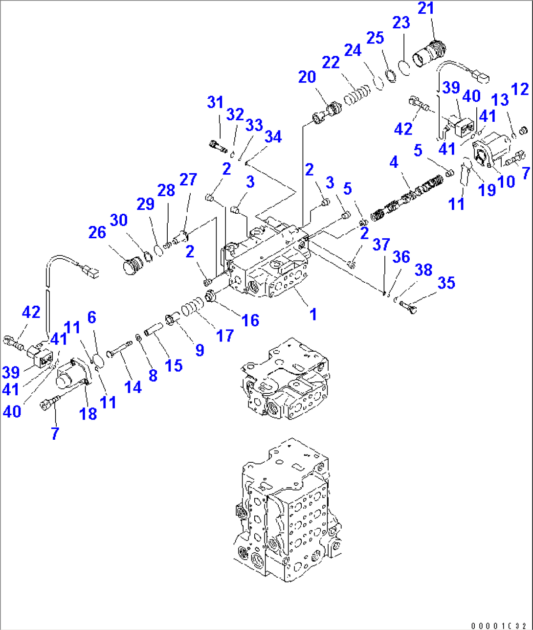 CONTROL VALVE (SINGLE TILT) (7/9)(#80001-)