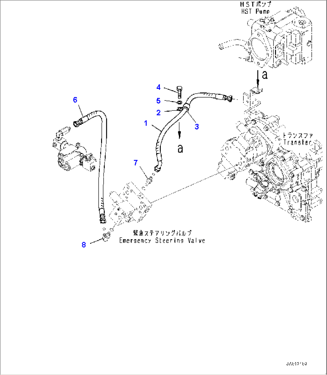 Transfer, Emergency Steering Related Parts (1/2) (#80001-)