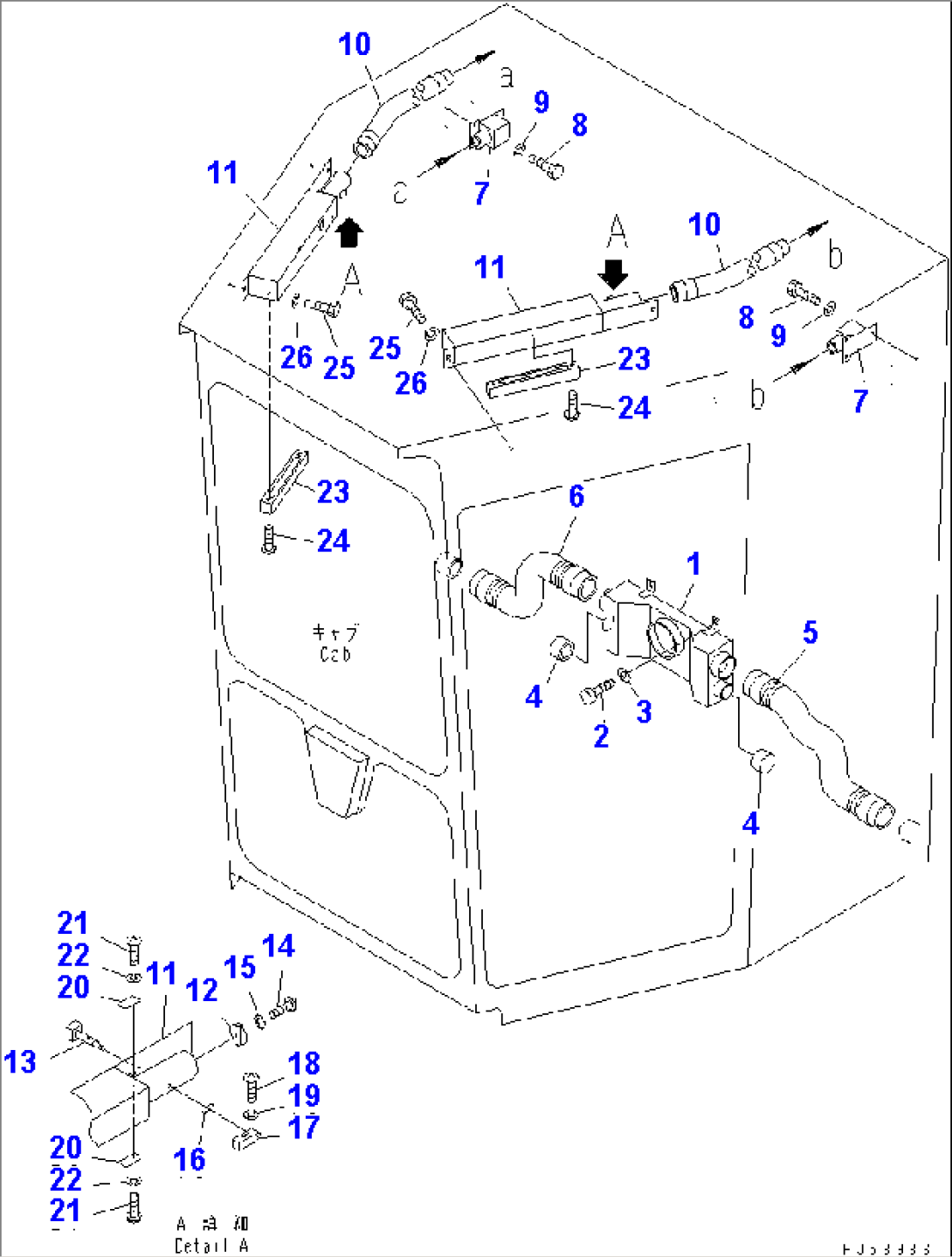 CAR HEATER (UPPER AIR PIPING)