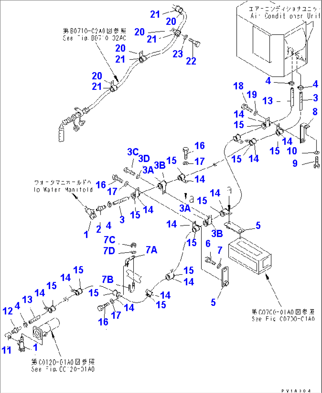AIR CONDITIONER PIPING (HEATER LINE)