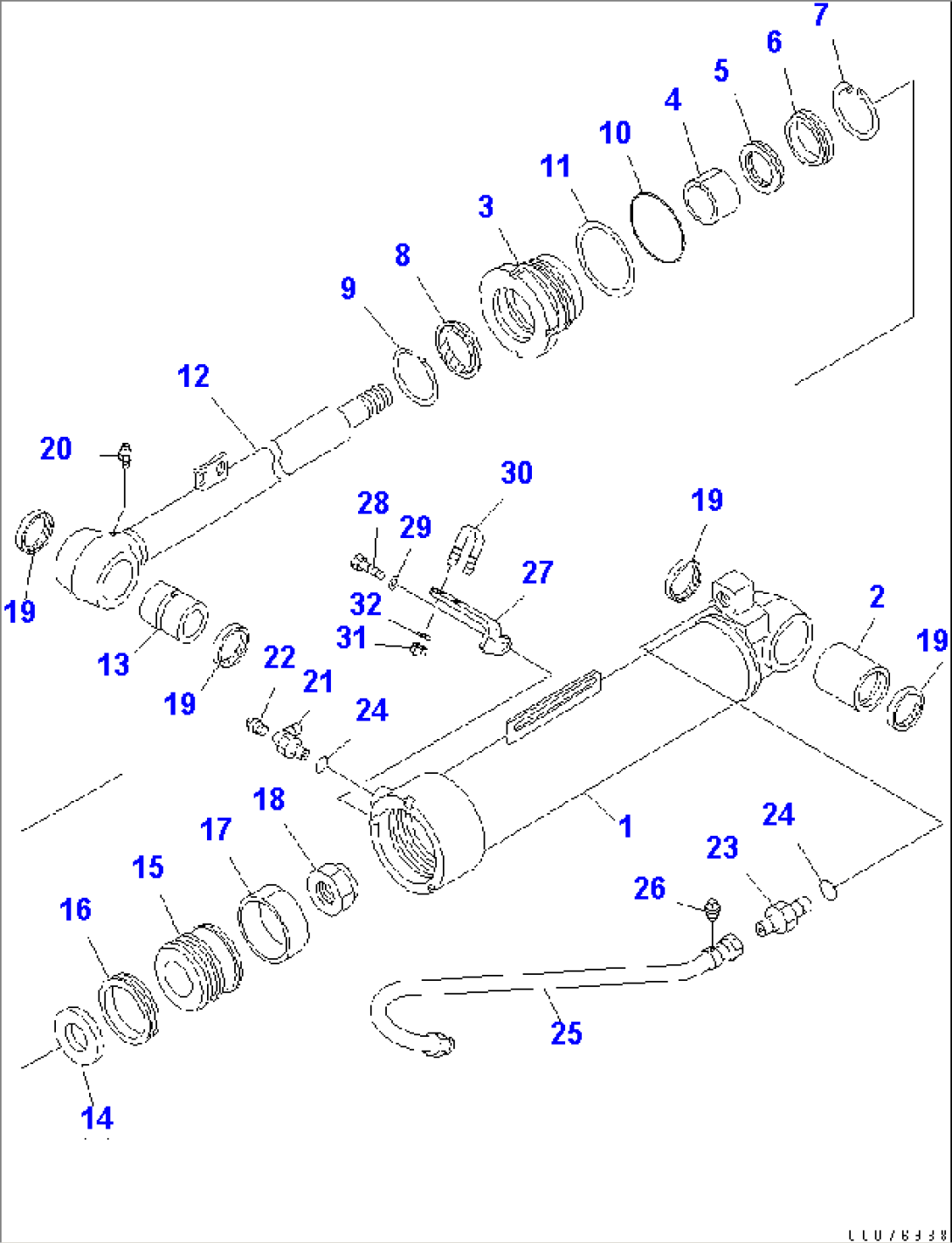 BUCKET CYLINDER (FOR HIGH LIFT FORK)(#54001-54010)