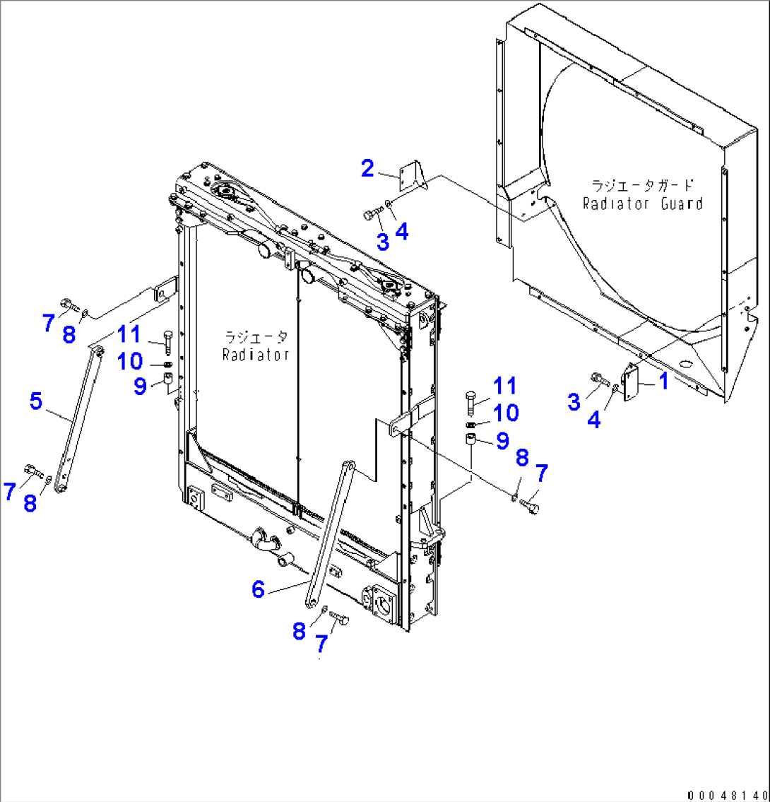 RADIATOR (MOUNTING)(#55001-)