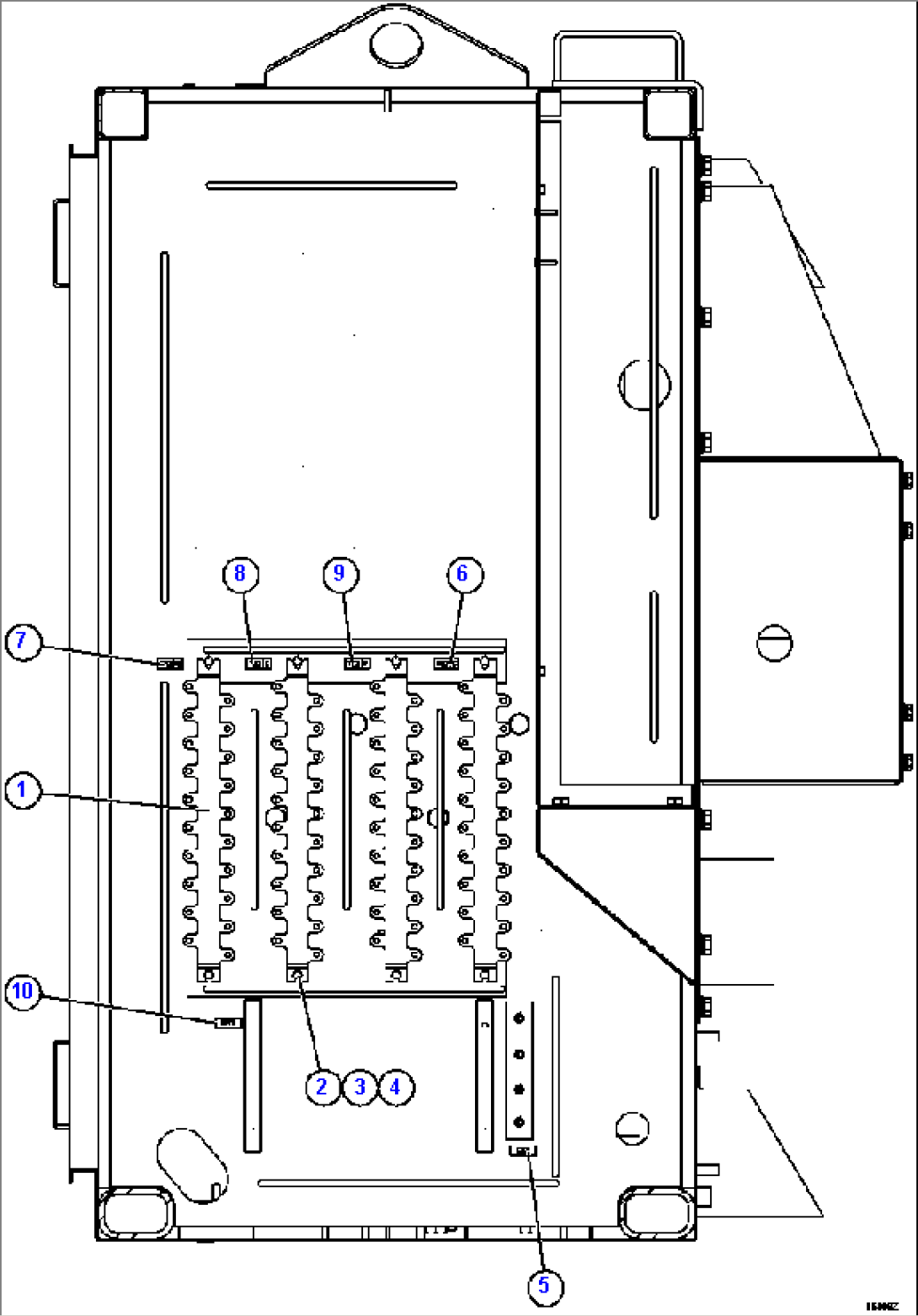 CONTROL CABINET RIGHT DOOR (LEFT SIDE WALL)