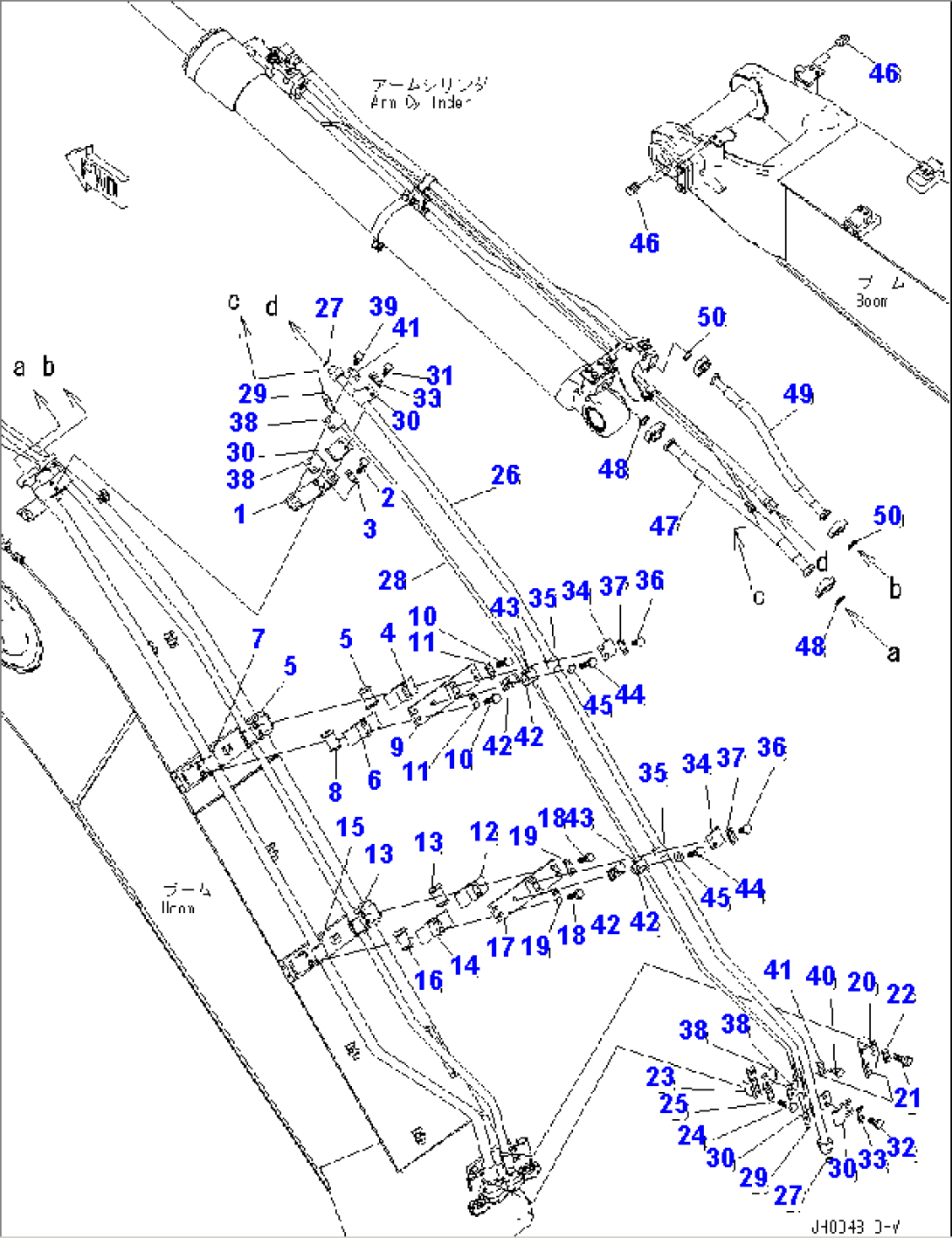 BOOM (ARM LOCK VALVE LINE) (WITH BURST VALVE)(#307377-)