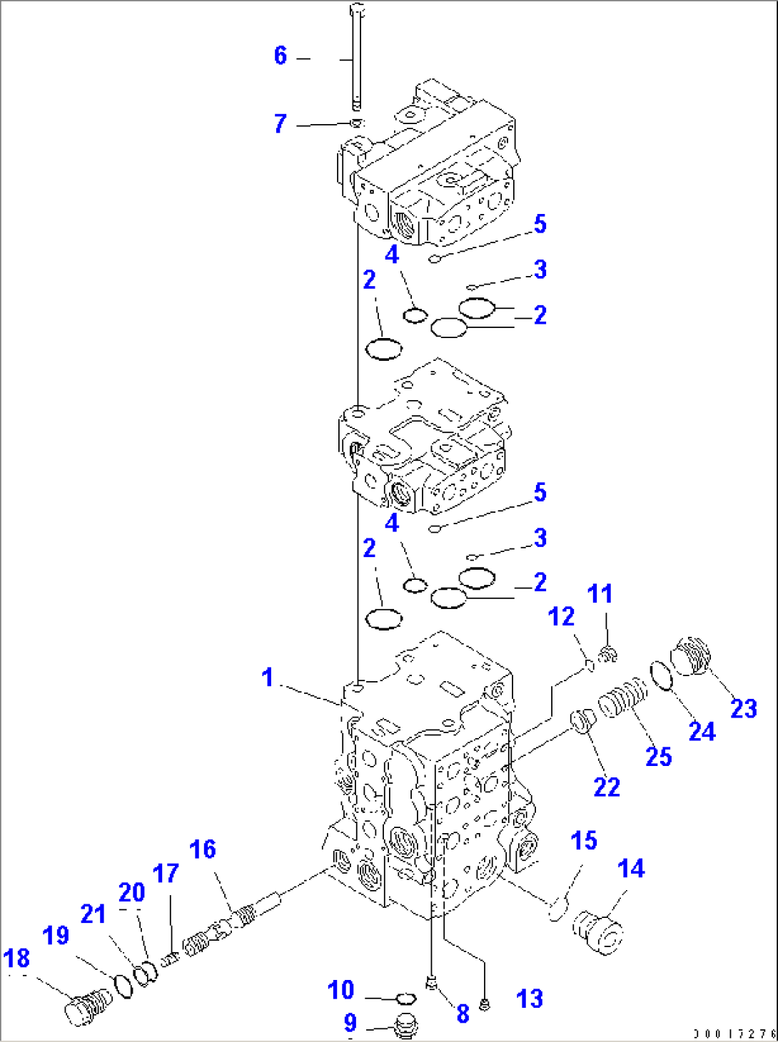 CONTROL VALVE (5-SPOOL) (1/9)(#11001-)