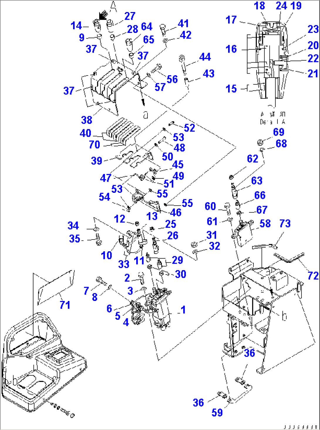 LOADER CONTROL (LEVER) (FOR 3-SPOOL CONTROL VALVE) (WITH FNR SWITCH)(#85001-)