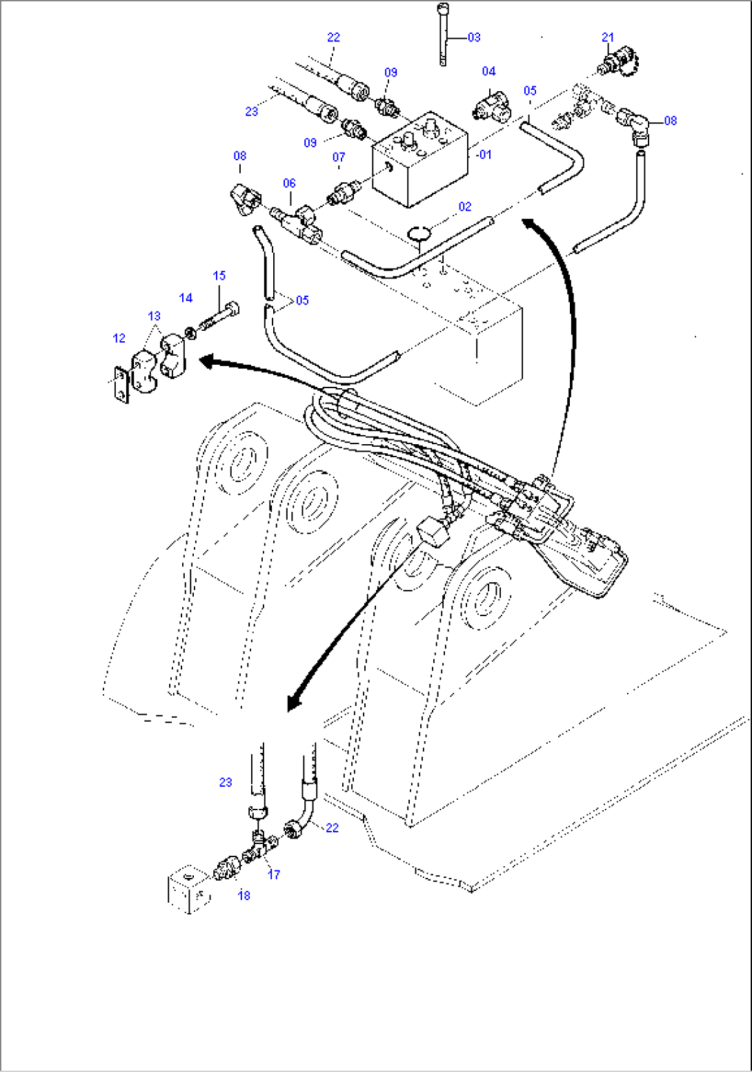 Secondary Pressure Relief Valve Arr. (Clam Cylinder)