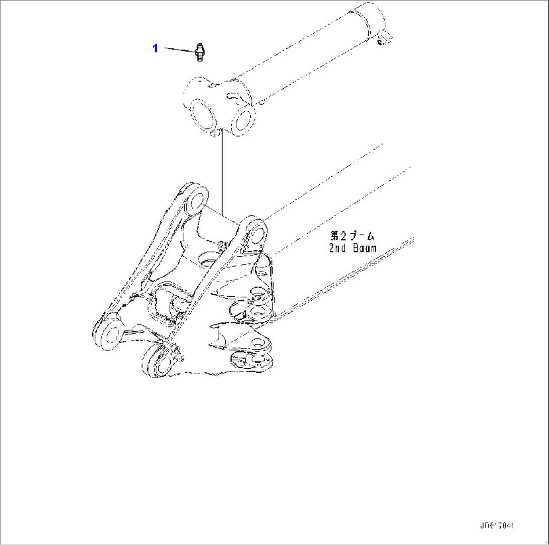Arm Cylinder, Related Parts (#15001-)