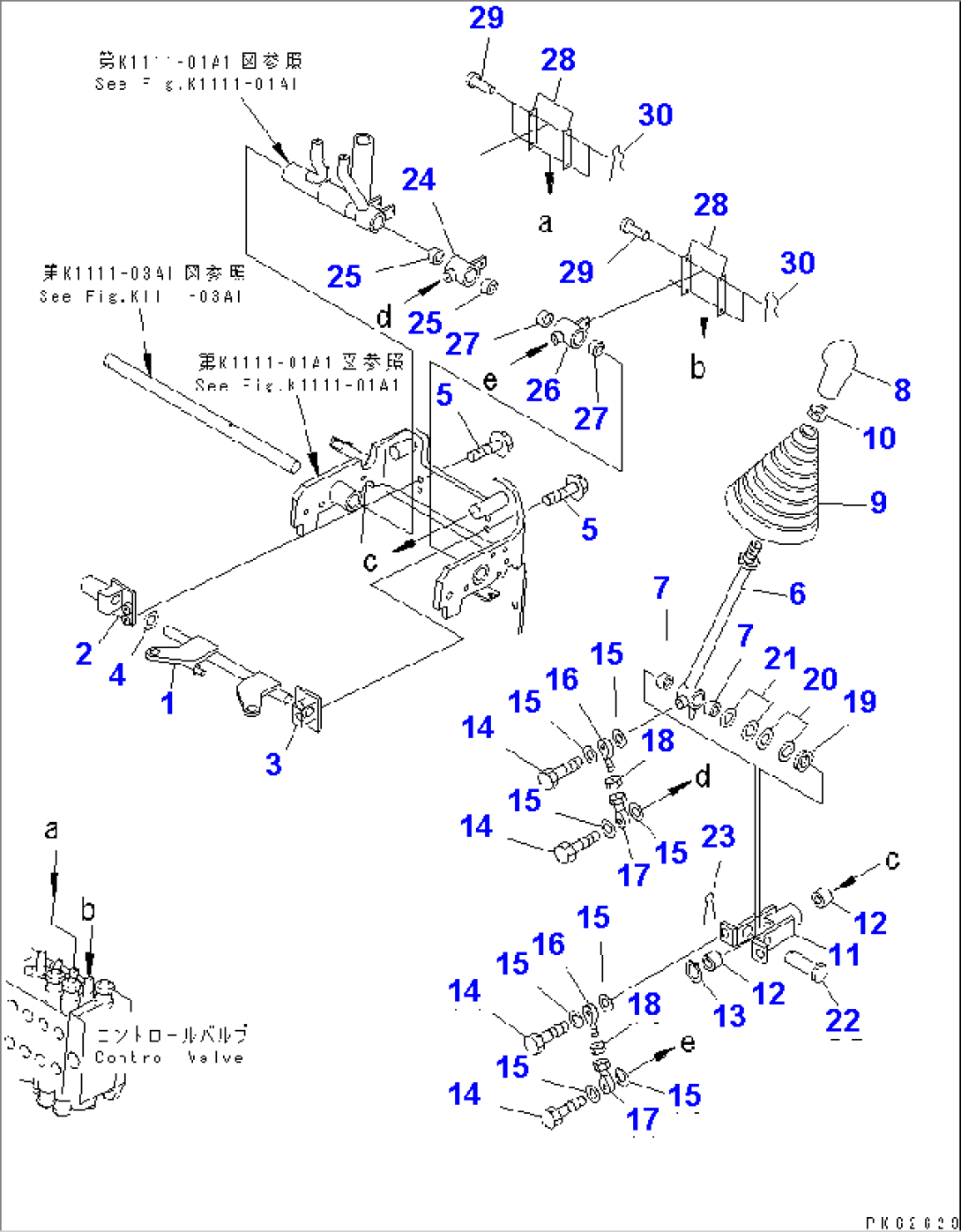MAIN CONTROL LEVER¤ L.H. (SWING AND ARM)