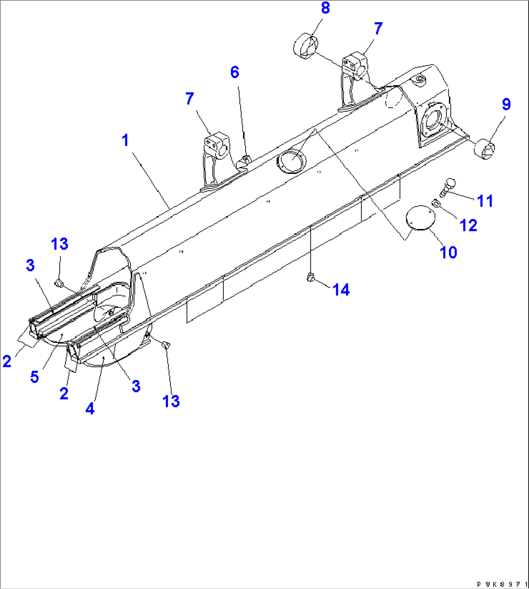 TRACK FRAME (L.H) (FOR POWER ANGLE POWER TILT DOZER)