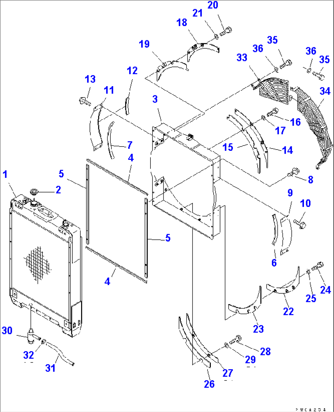 COOLING (RADIATOR) (WITH REVERSIBLE FAN)