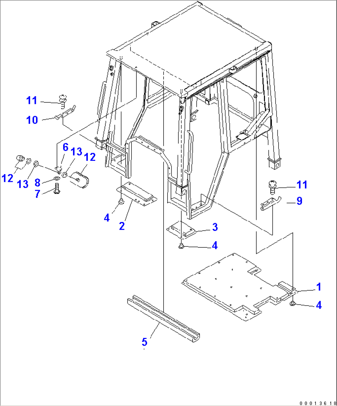 ROPS CAB (ROOF LINING AND ROOM MIRROR)