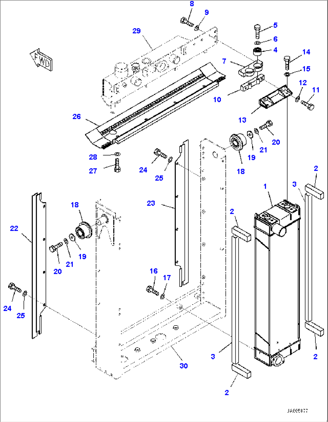 Radiator, Aftercooler (#11667-)