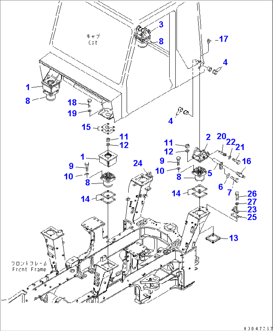 CAB MOUNTING PARTS(#2001-)