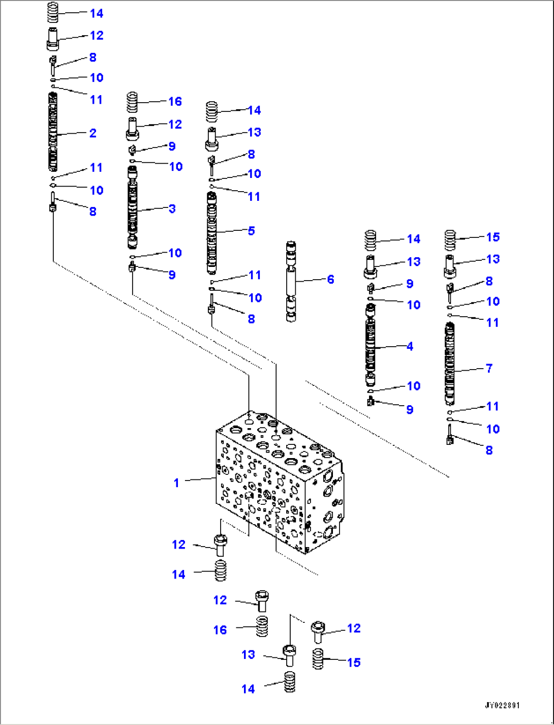 Control Valve, Inner Parts (1/24) (#1001-)