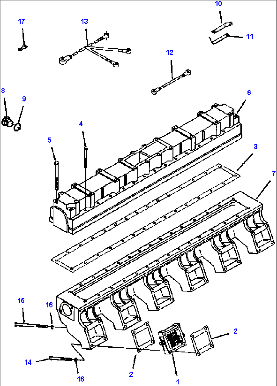 A1206-A7A2 AIR INTAKE MANIFOLD TWO-PIECE MANIFOLD