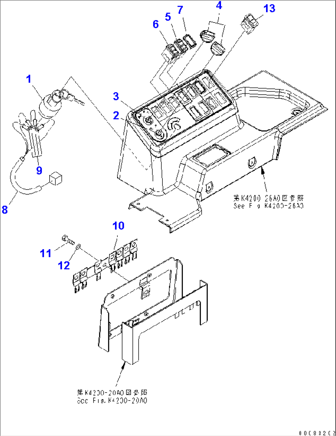 FLOOR FRAME (SWITCH BOX) (FOR LOW IDLE UP)