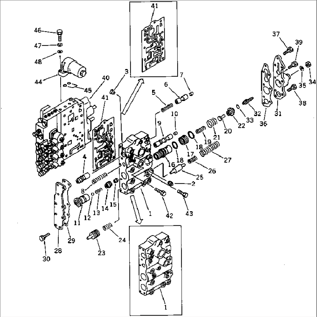 TRANSMISSION CONTROL VALVE (1/3) (ELECTRICAL CONTROL TYPE)