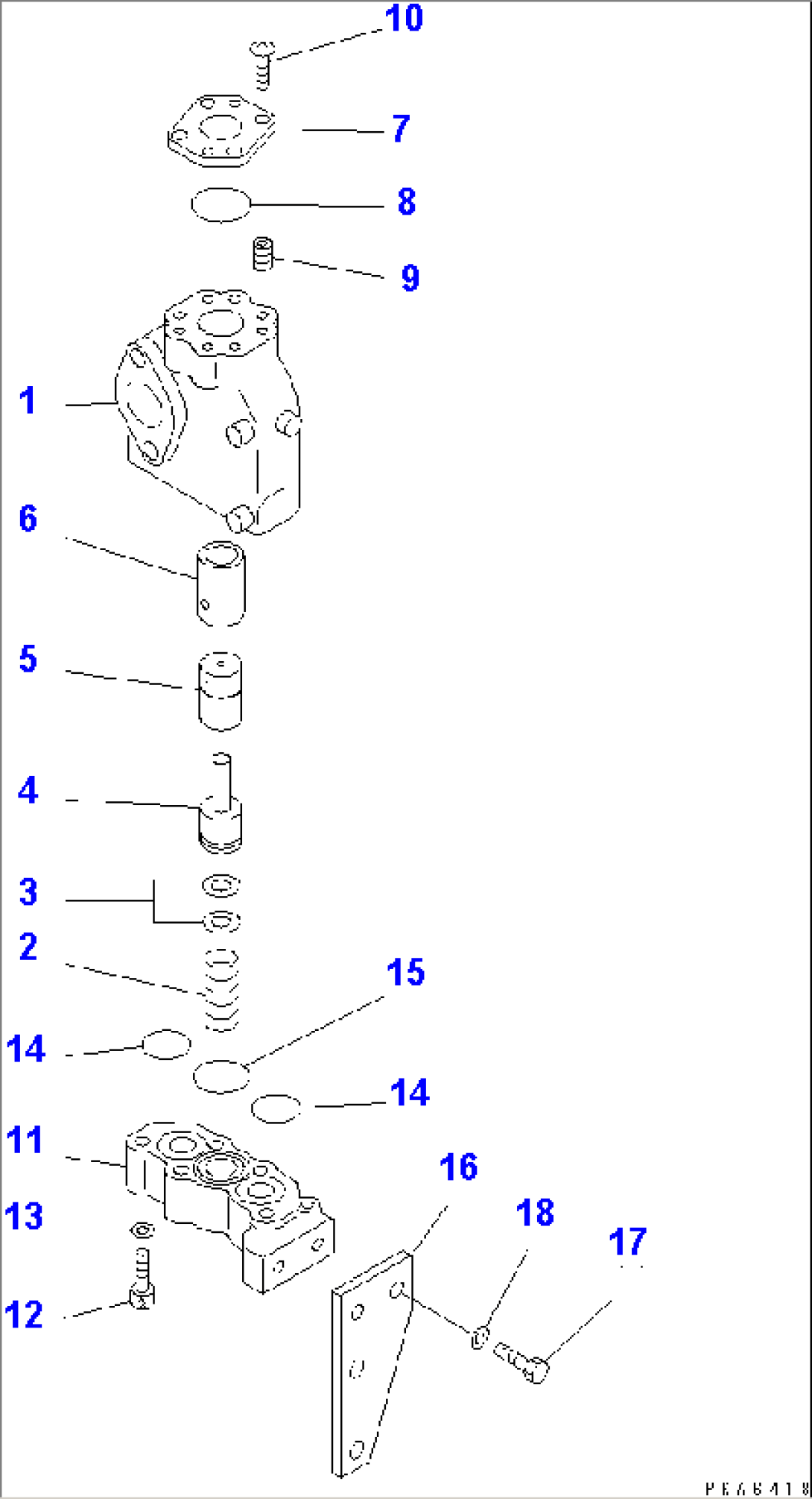 LIFT CYLINDER LINE (REGULATOR VALVE)(#60884-61358)