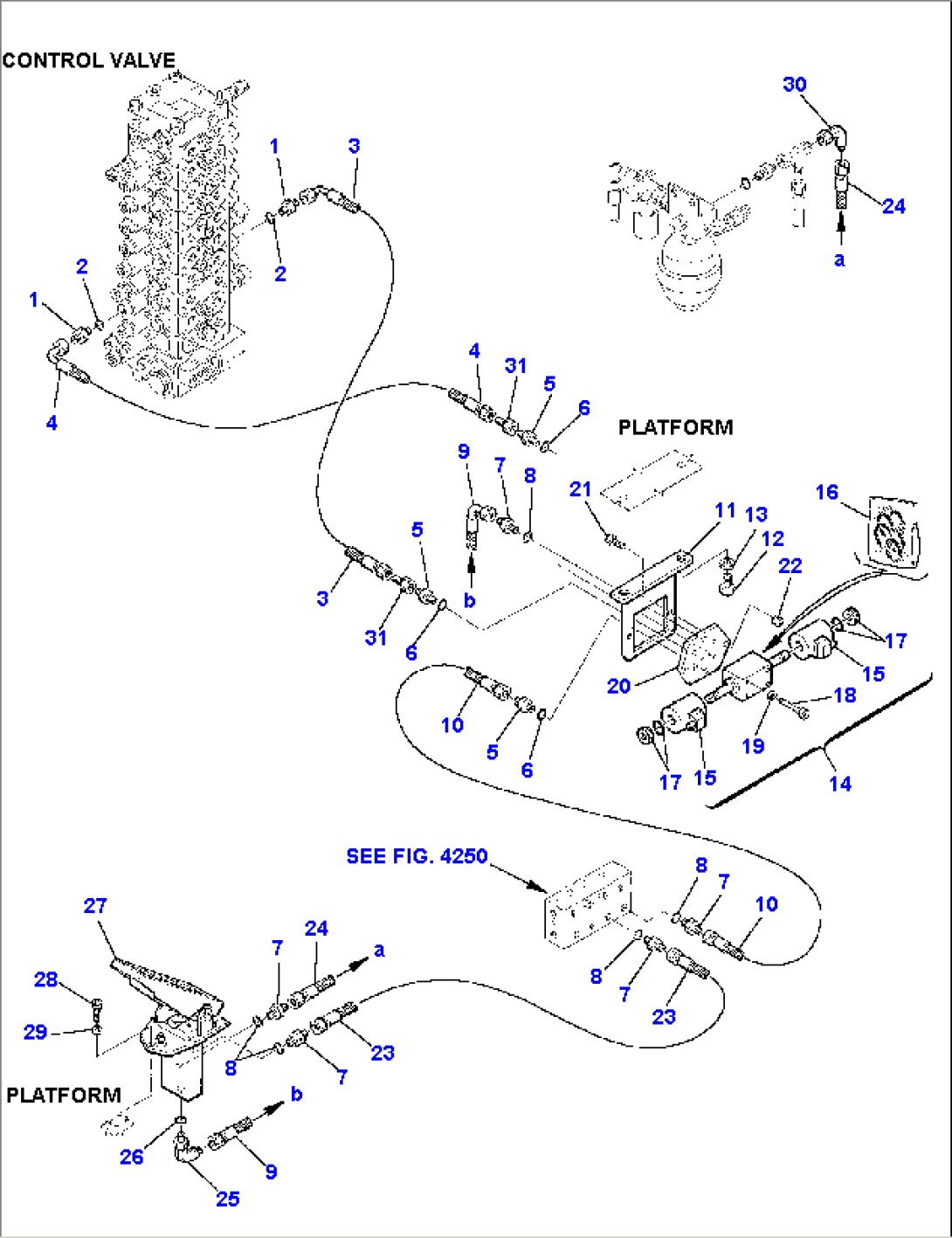 HYDRAULIC PIPING (TRAVEL PPC VALVE LINE)