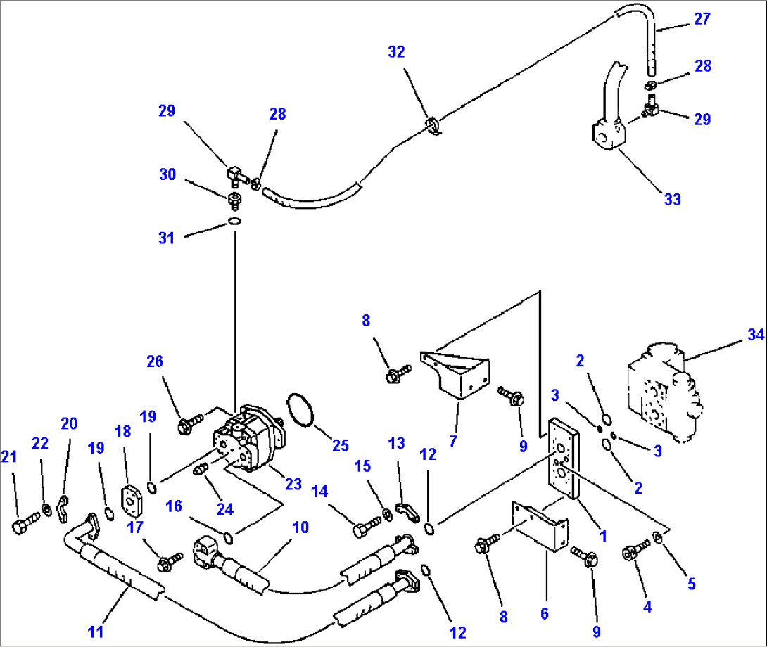 FIG NO. 4836 GROUND DRIVEN STEERING PIPING PUMP TO DIVIDER VALVE