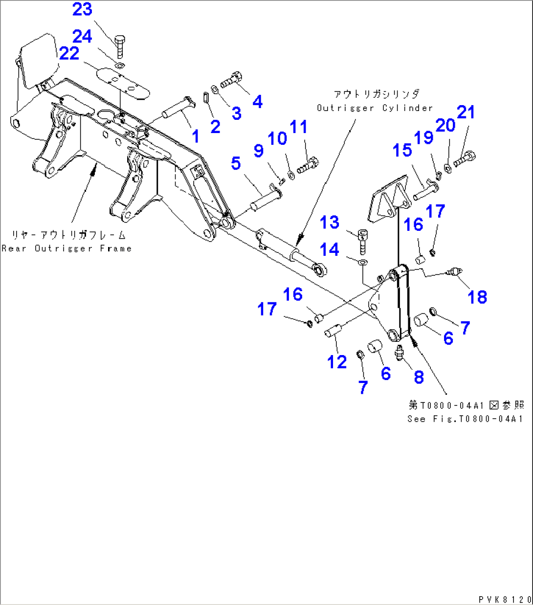 OUTRIGGER PIN (FOR REAR OUTRIGGER)