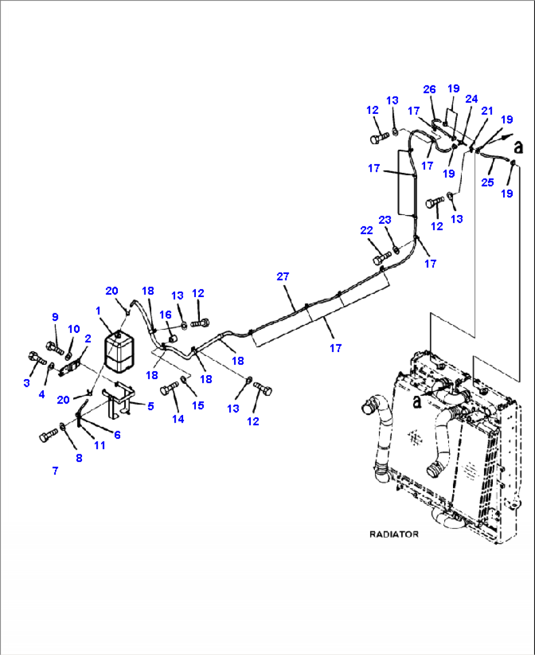 C0110-18A0 RADIATOR RESERVOIR TANK AND PIPING