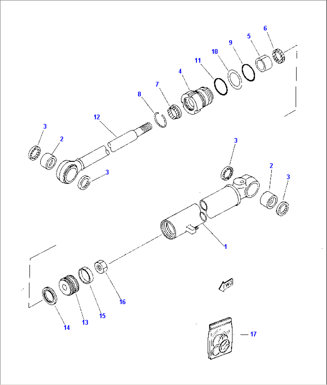 90ø BOOM SWING CYLINDER, RIGHT (WITH CANOPY)