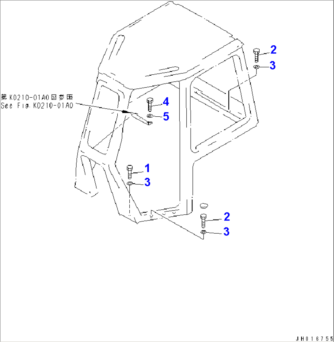 CAB (MOUNT BOLT AND SEAL)(#66621-)