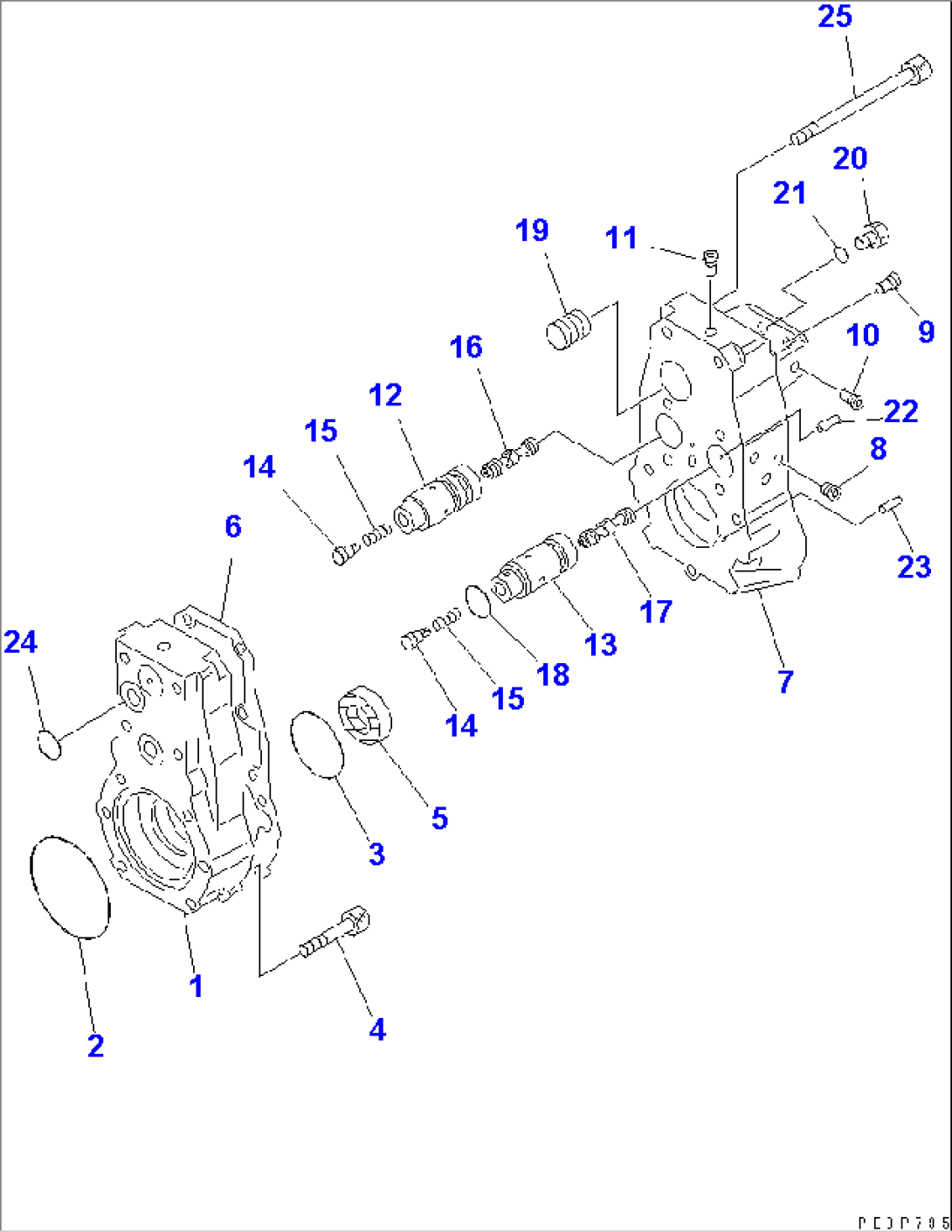 FUEL INJECTION PUMP (GOVERNOR) (1/2) (INNER PARTS)(#18553-)