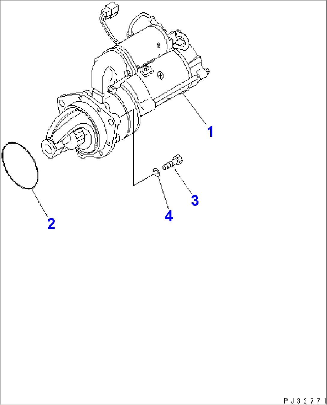 STARTING MOTOR AND MOUNTING (7.5KW)