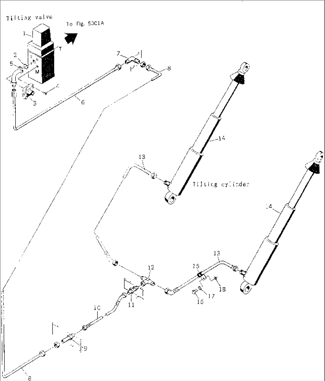 TILTING OIL CIRCUIT(#311001-)