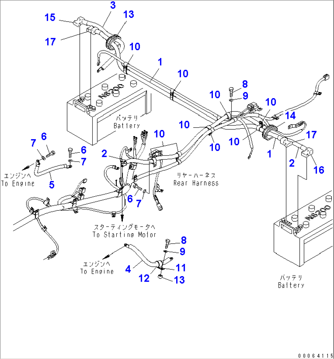 REAR HARNESS (WIRE)(#55001-)