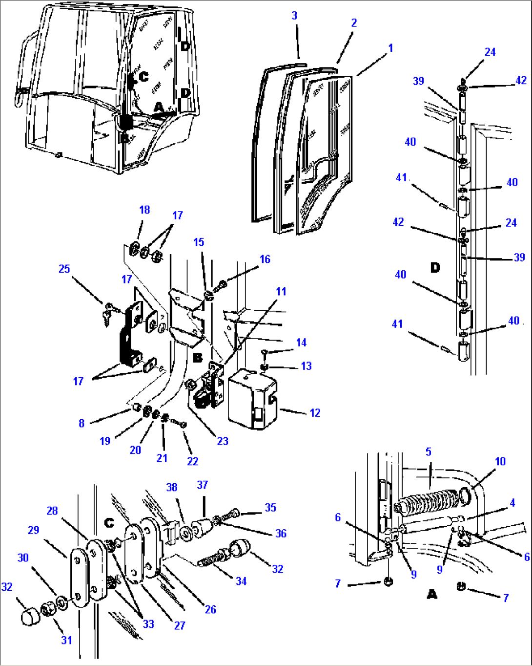 FIG. K5201-01A3 CAB - LEFT DOOR