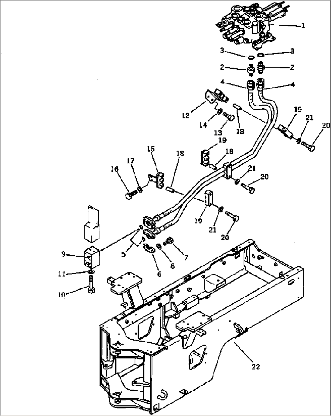 HYDRAULIC PIPING (FOR FRONT ATTACHMENT) (1/2)