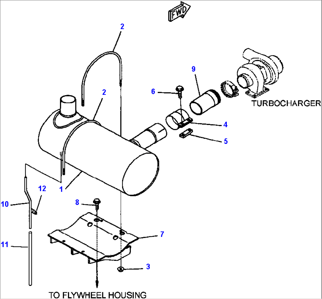 FIG NO. B0300-01A0 MUFFLER