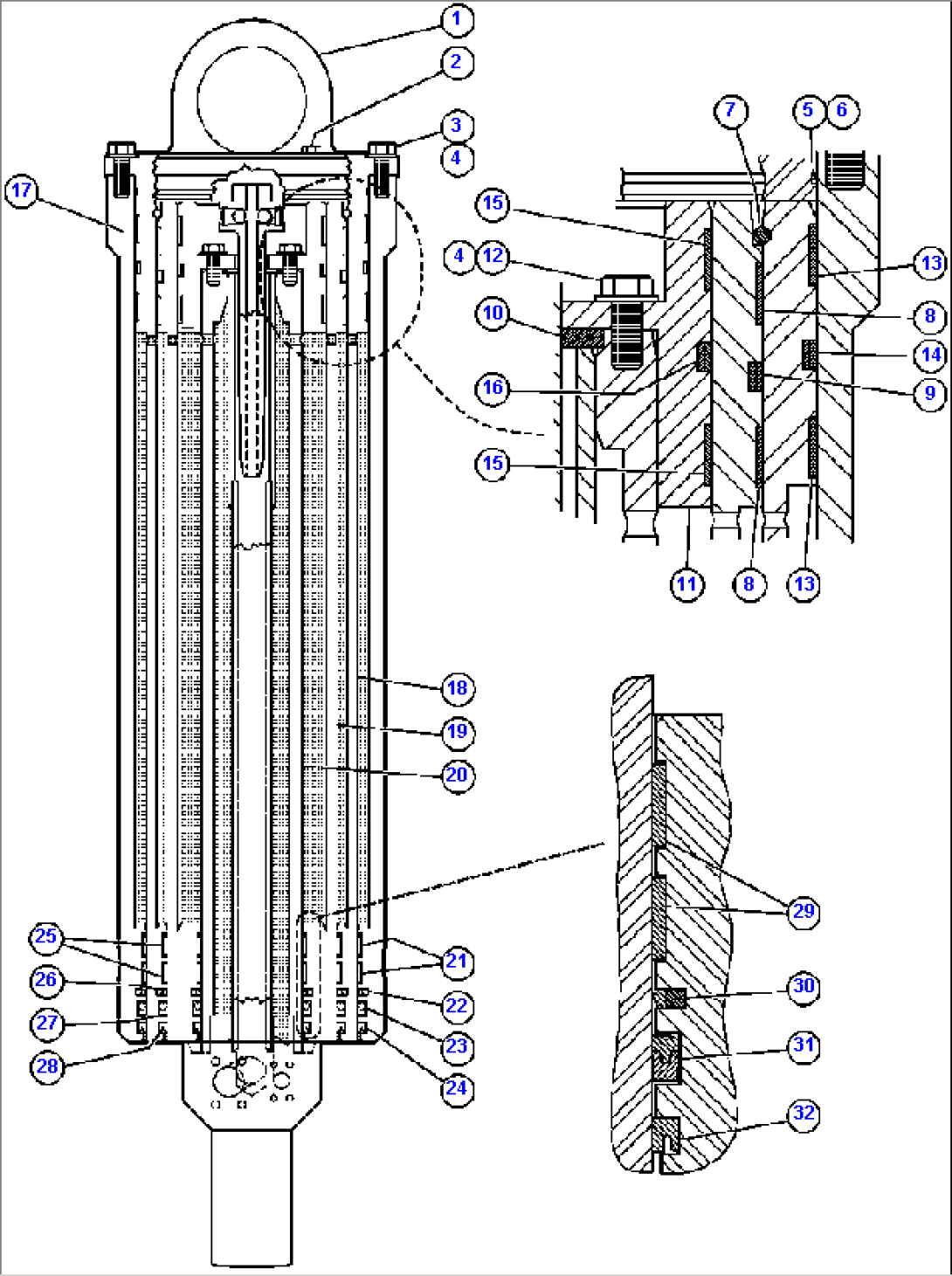 HOIST CYLINDER ASSEMBLY (ED3840)