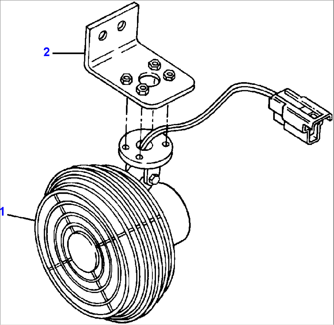 CAB DEFROSTER FAN MOUNTING