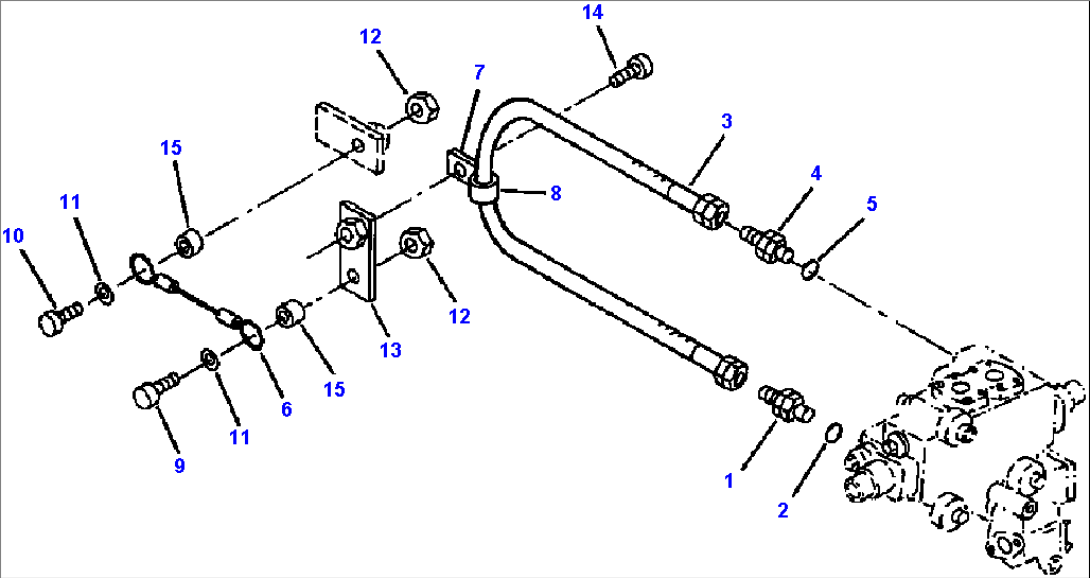 H4410-02A0 STEERING PIPING STEERING DEMAND VALVE TO CUT OFF VALVE
