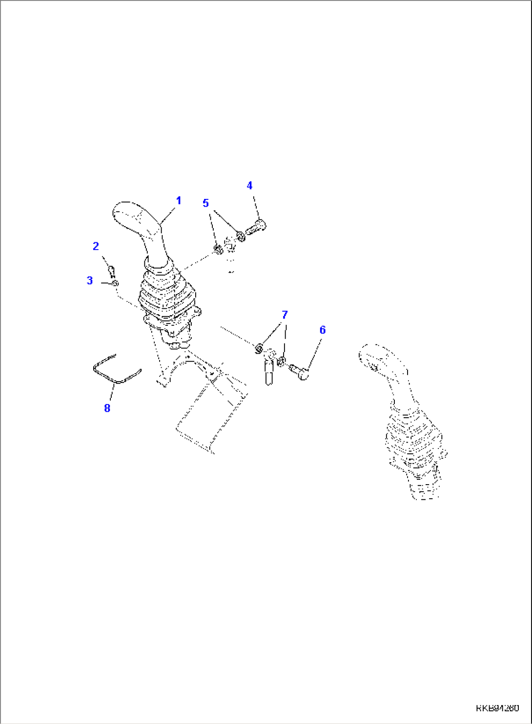 HYDRAULIC PIPING, R.H. PPC VALVE FIXING PART, WITH FLOATING ARM