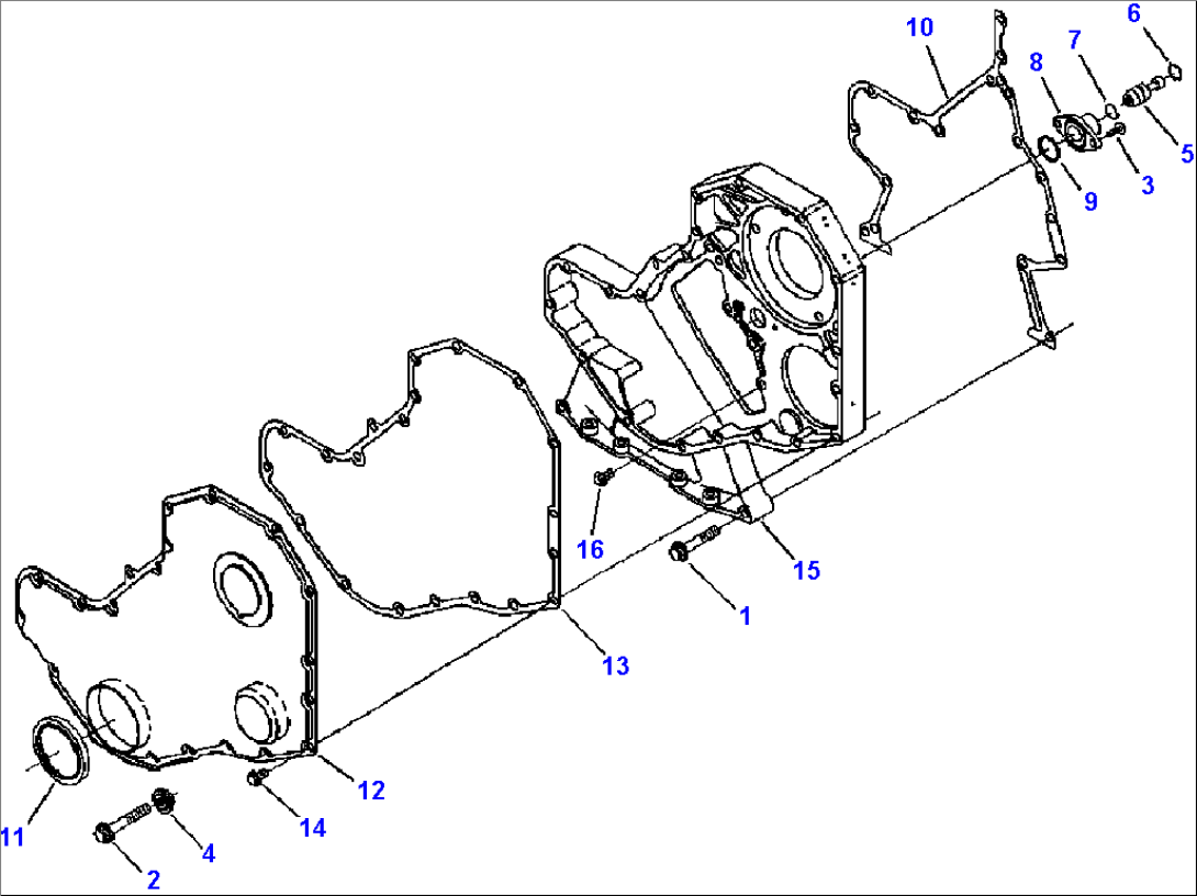 FIG. A2040-01A0 FRONT GEAR COVER