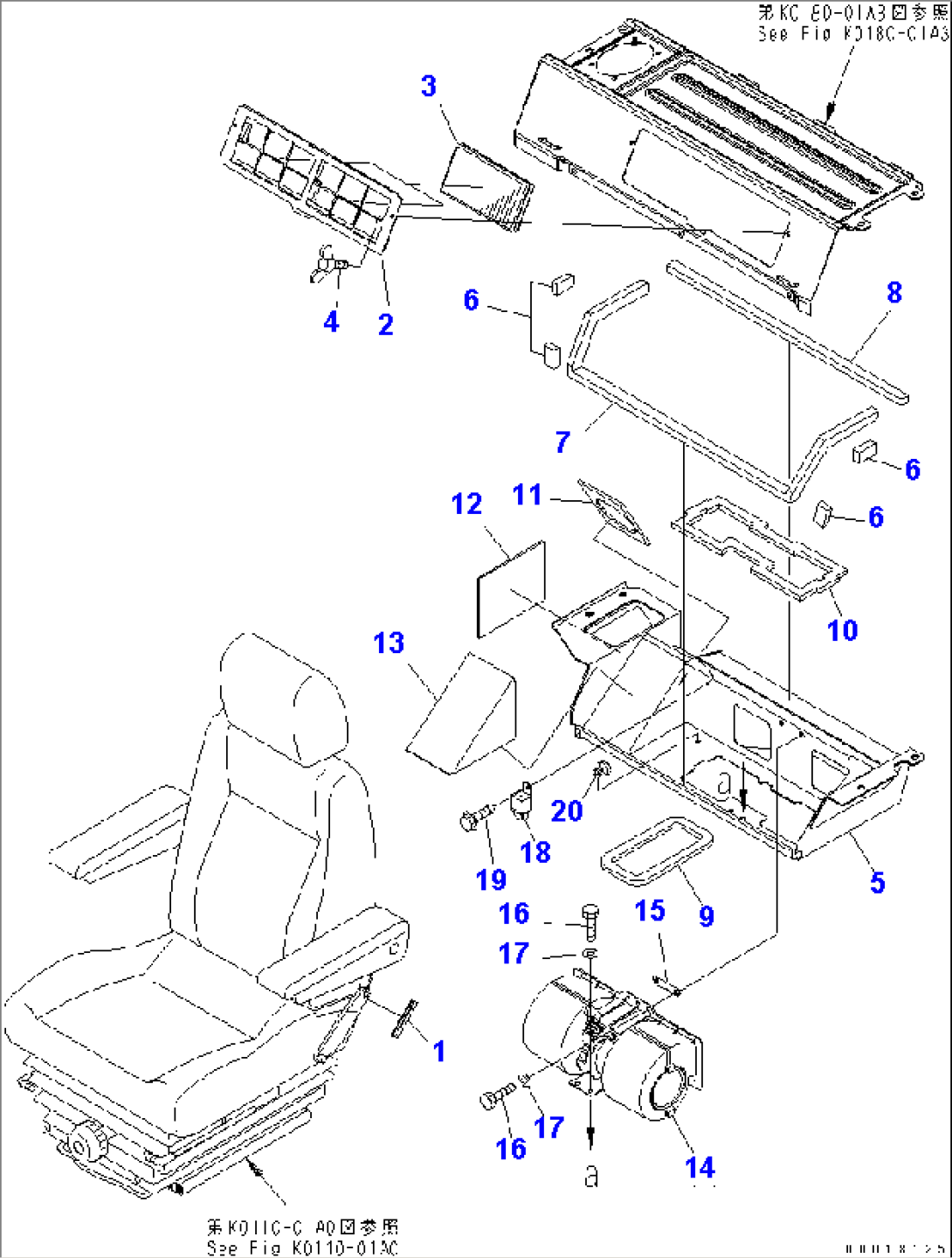 SEAT REAR COVER (WITH BIG WIND AIR CONDITIONER AND 12V POWER SOURCE) (2/2)(#25001-)