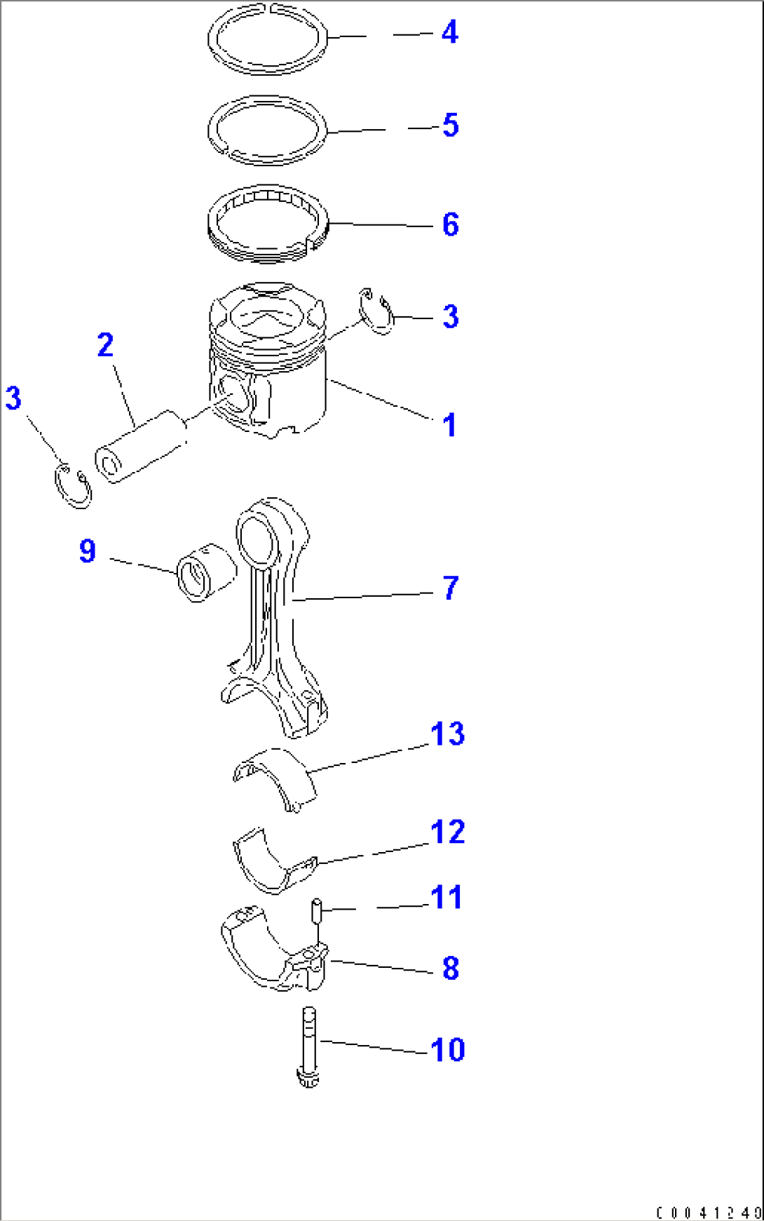 PISTON AND CONNECTING ROD