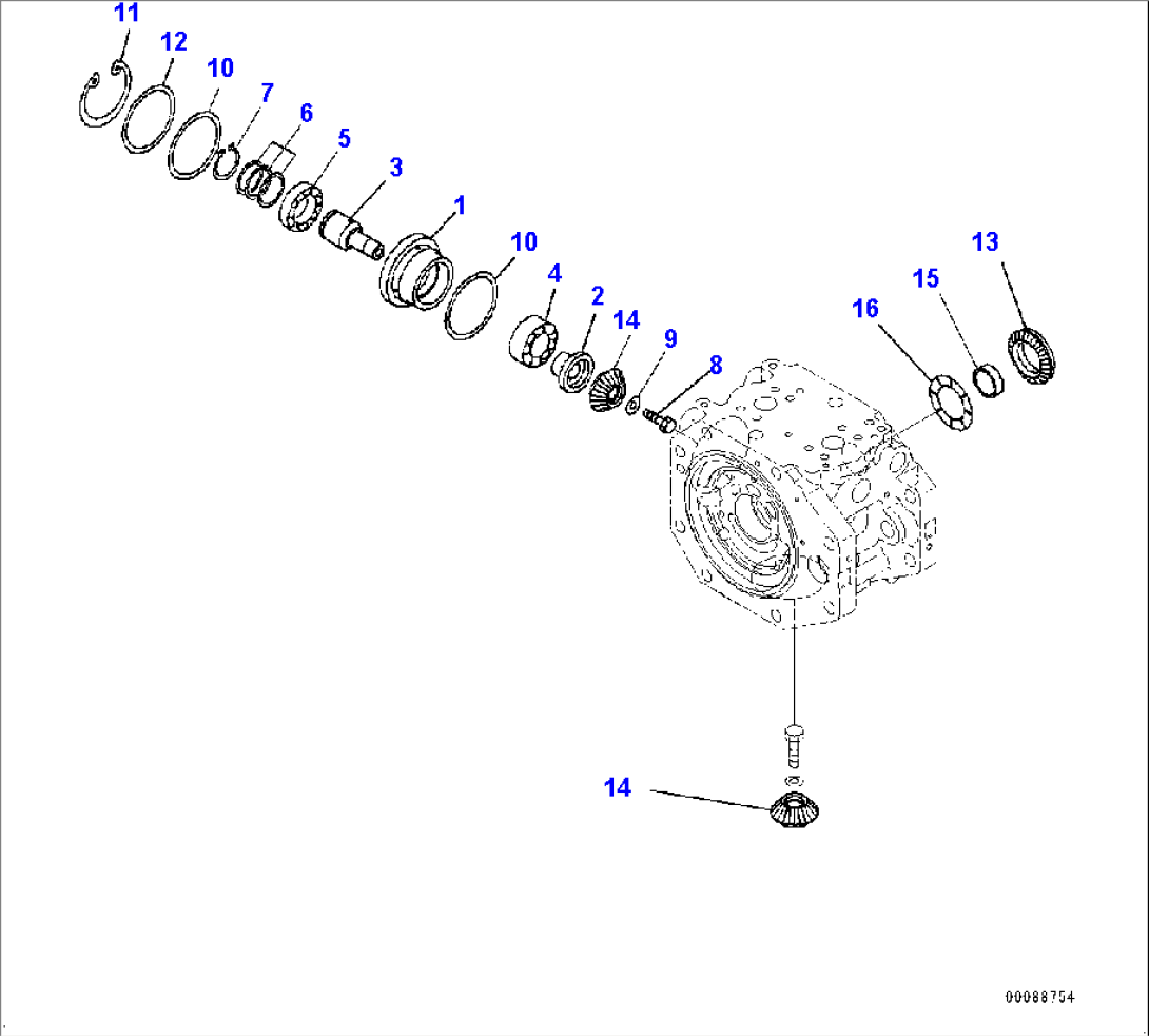 Piston Pump, Inner Parts (7/15) (#70001-)