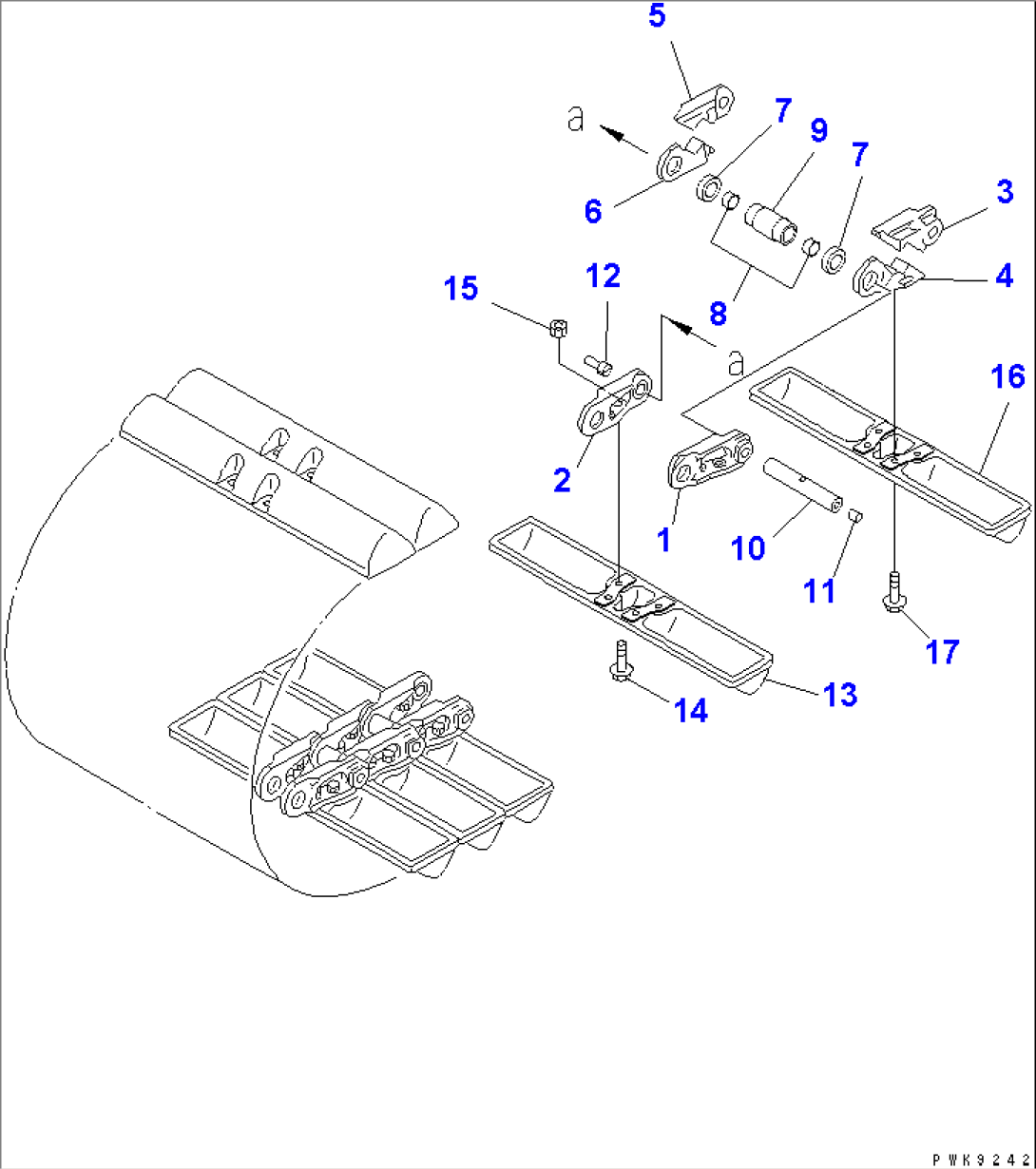 TRACK SHOE (LUBRICATE TYPE) (SWAMP TYPE) (860MM WIDE)