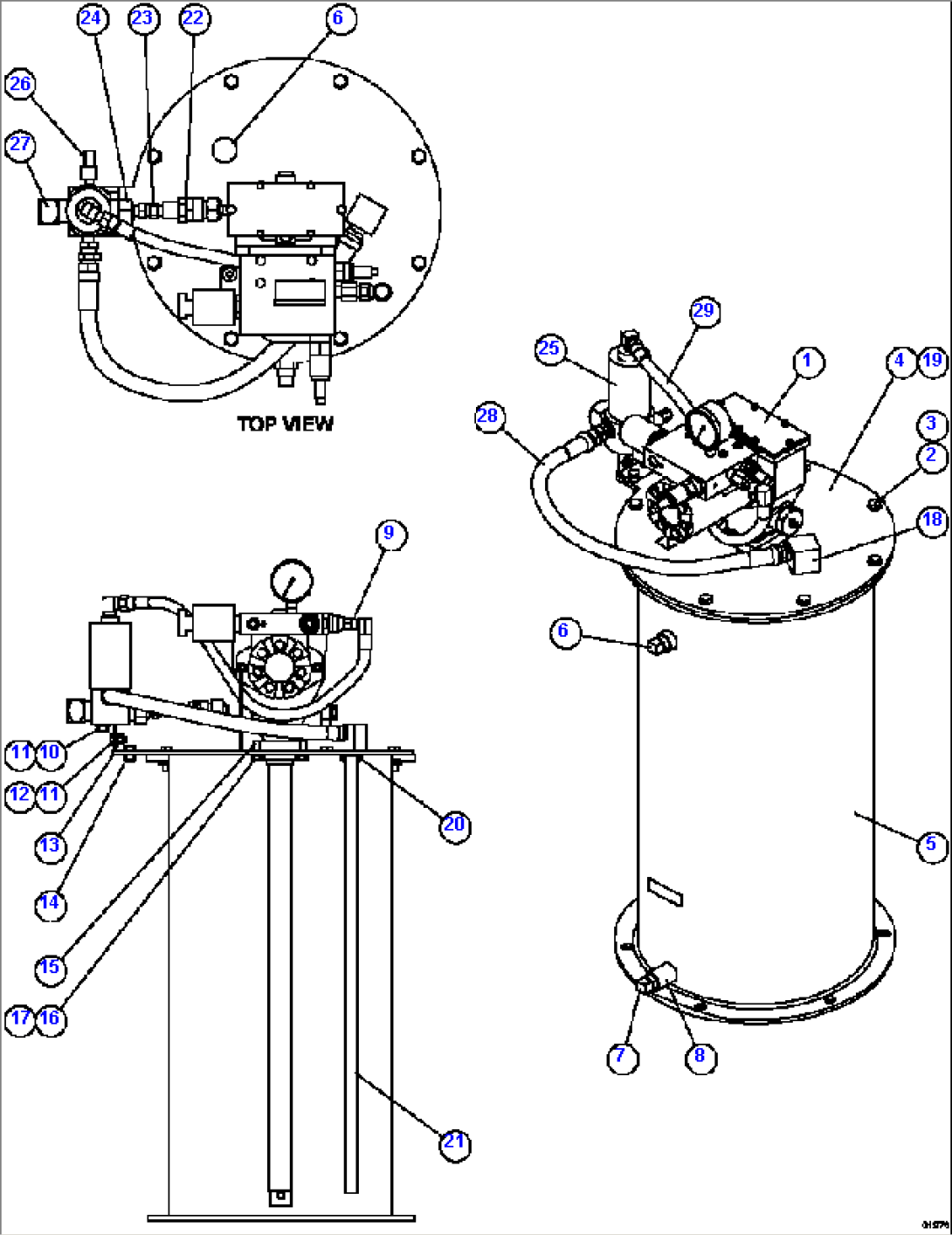 LUBE PUMP/CONTAINER ASSEMBLY 58F-60-00470