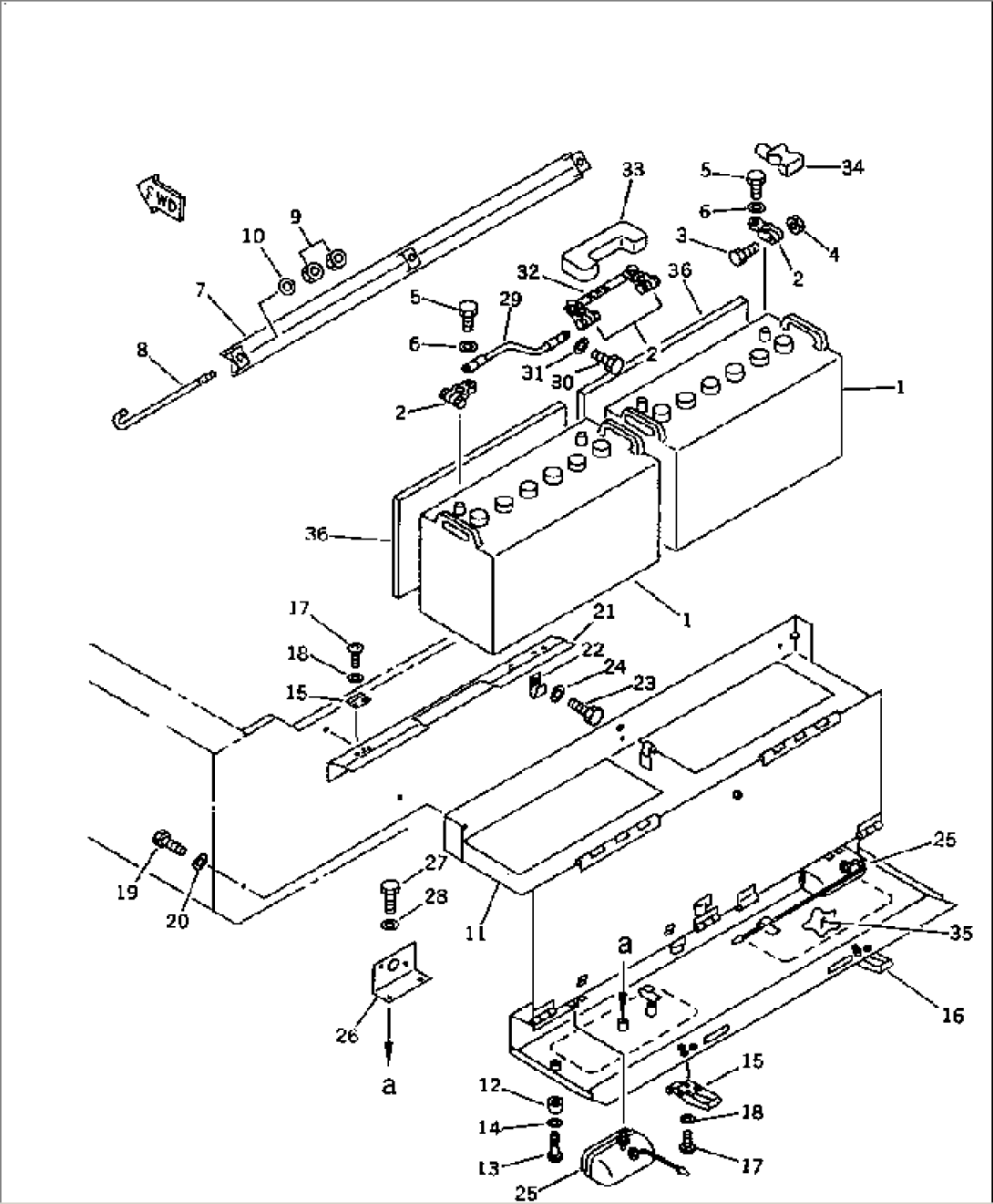 BATTERY AND BATTERY BOX(#20001-)